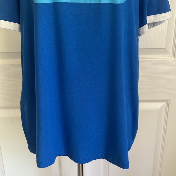 NWT Cannes France Blue and White Ringer Tee Shirt Forever Twenty One Plus Sz 2X - Picture 4 of 14
